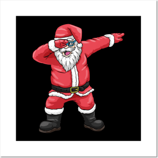 Funny dabbing Santa Claus Posters and Art